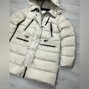25SS MONCLER Epinal ホワイトアイボリー White Ivory Epinal Square-Quilted Down Shirt Jacket - Short